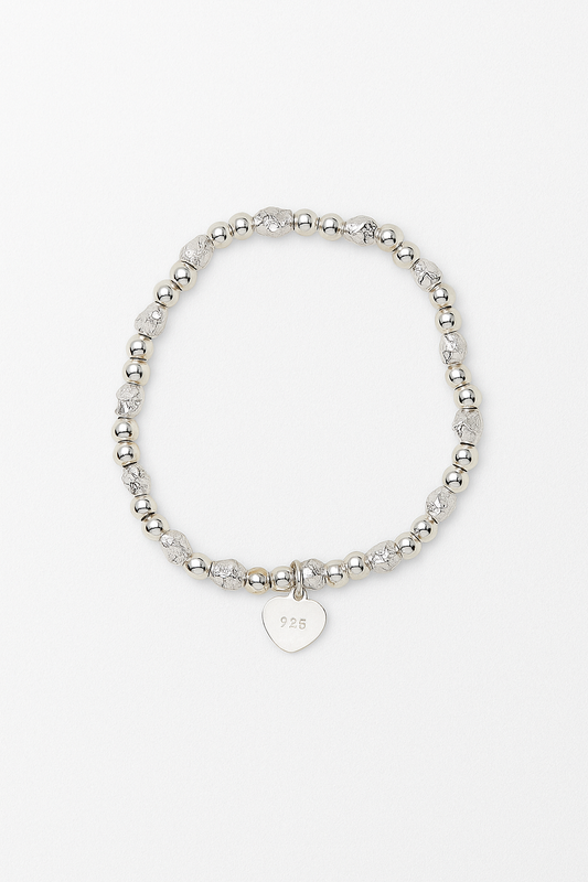 Streetmark Silver Heart Tag Bracelet